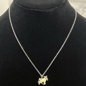 Sterling Silver Cow Necklace